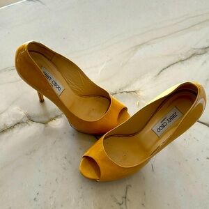 Jimmy Choo open Toe Pumps Nude perfect condition.